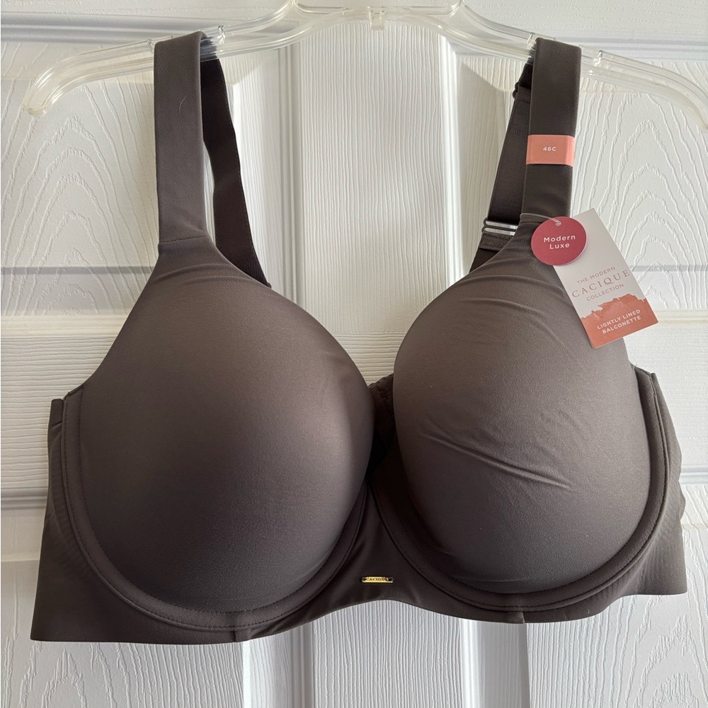 Cacique by Lane Bryant modern luxe lightly lined balconette bra NWT 46C